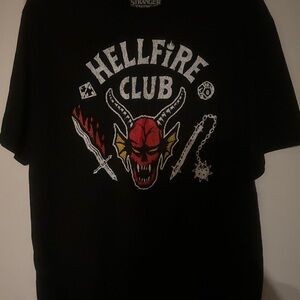 Netflix Stranger Things Black Hellfire Club Tee